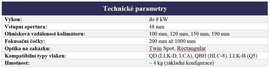 technické parametry